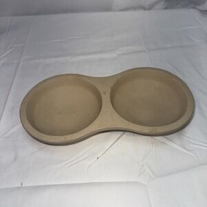 The Pampered Chef Stoneware Microware Double Egg Cooker Nice Quick 5142